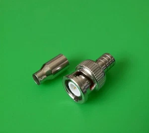 (25 PACKS) RG58/U Teflon BNC Male 2-PC Crimp-On Connector - Picture 1 of 2