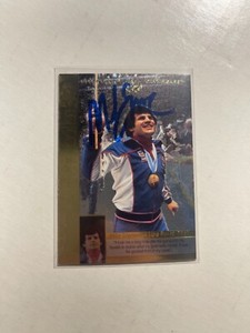 Miracle on Ice MIKE ERUZIONE Signed Card 1980 USA Hockey