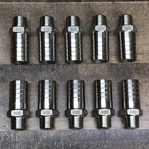 1/2" MALE NPT Pipe to 1" Barb Hose Tail 304 Stainless *Lot of (10)* Unused - Picture 1 of 13