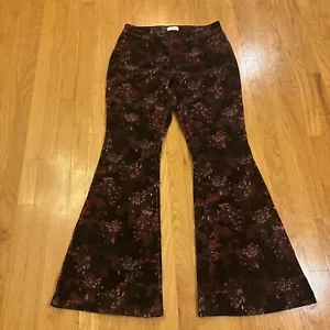 Shyanne Women's Printed Velveteen High Rise Stretch Flare Jeans 32 - Picture 1 of 6