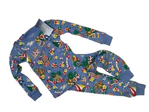 New! POLO Ralph Lauren GIRL'S 2 Piece PAJAMA SET 4T Hawaii Print Polo Bear PJs - Picture 1 of 9