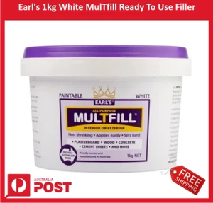 New Earl's 1kg White MulTfill Ready To Use Filler + Free Ship - Picture 1 of 2