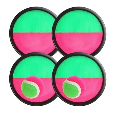 Throw and Catch Paddle Game Disc 2 Paddles Ball Sport Summer Garden Beach Game - Image 1 of 4
