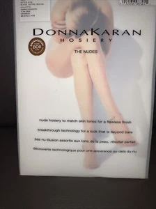 New Donna Karan The Nudes Toeless Pantyhose A19 sz Tall tone B08 control top - Picture 1 of 3