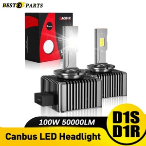 2x D1S/D1R LED Headlight Bulbs 100W 6500K Super White HID Xenon Conversion Kit - Picture 1 of 9