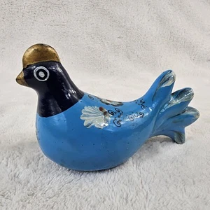 Hand Painted Bird Pottery Bird Figurine - Picture 1 of 12