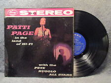 33 RPM LP Record Patti Page In The Land Of Hi-Fi Mercury Records SR-80000