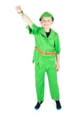 Bodysocks Boys Peter Pan Fancy Dress Costume Party Outfit (Age 4, 6) - Image 1 of 3