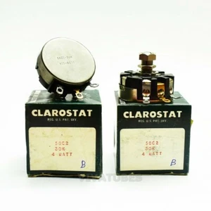 Lot of 2X. NOS NIB Clarostat 58C2 Short Shaft Potentiometer WIREWOUND 30K ohm - Picture 1 of 1