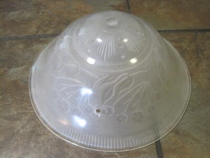 PANTALLA DE TECHO DE CRISTAL ESMERILADO, MONTAJE DE 3 ORIFICIOS, 101/2 OD., VINTAGE, (3) DISPONIBLE. - Imagen 1 de 5