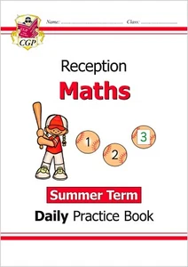 Reception Ages 4-5 Maths Daily Practice Book with Answer Summer Term Cgp - Picture 1 of 7