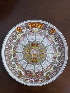 Wedgwood Calendar Plate 1977 - Tonatiuh the Aztec Fifth Sun - Seventh Series - Foto 1 di 3