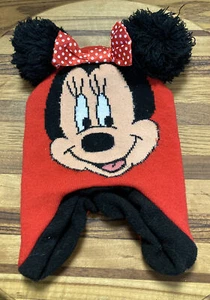 BABY TODDLER SIZE DISNEY MINNIE MOUSE WINTER BEANIE HAT OSFM VERY GOOD COND O5 - Picture 1 of 2