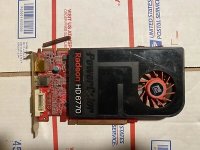 PowerColor Radeon HD 6770 1GB GDDR5 PC Graphics Card DUAL-SLI Connectors AX6770 - Image 1 of 4