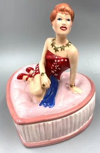 LUCILLE BALL 1996 Vandor Trinket Box I Love Lucy Jewelry Keepsake Heart Vintage - Picture 1 of 8