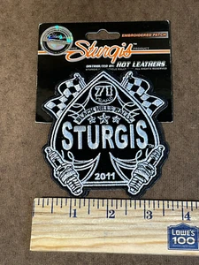 NOS Sturgis 2011 71 years Black Hills Rally by Hot Leathers Black Spade Flag - Picture 1 of 1