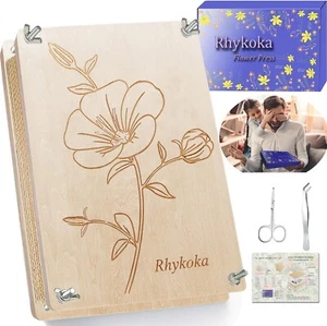 Rhykoka Large Flower Press Kit for Adults, 10 Layers 30 X 21 CM DIY Wood Flower - Picture 1 of 7