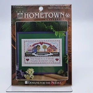 Vintage NOS Counted Cross Stitch Kit Road To A Friend 5207 Hometown Collection - Picture 1 of 6
