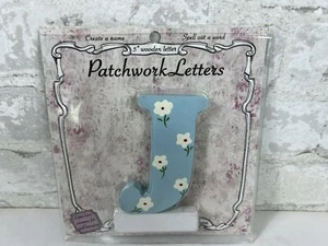 Patchwork 5” Wooden Letter J - Picture 1 of 4