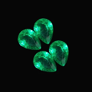 Loose Gemstone Natural Emerald 4Pcs Lot 3-5 Ct Certified Colombian Emerald L04 - Picture 1 of 6