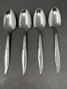 Oneida Kenwood Forever Rose cuillère à café lot de 4 couverts inox 6" USA - Photo 1/4