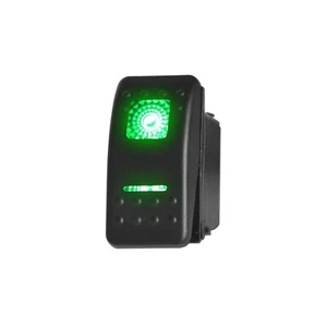 Waterproof ON/OFF/ON 7 Pin Switch Marine Ski Wakeboard Bass Pontoon Boat Green - Bild 1 von 9