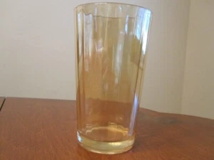 VINTAGE JEANNETTE GLAS RINGELBLUME 10 OZ TUMBLER KARNEVAL GLAS - Bild 1 von 5