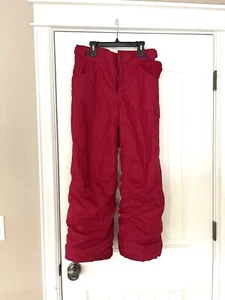 Columbia Ski Pants Youth Girl Size 14-16 Omni-Heat Red OUTGROWN Insulated - Picture 1 of 4