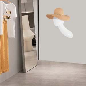 Cabezal de maniquí moderno montado en la pared para mostrar pelucas, sombreros - Imagen 1 de 17