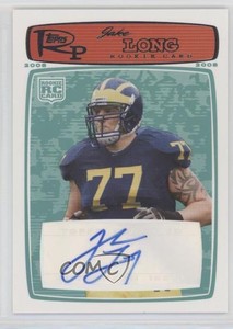 2008 Topps Progression Red /299 Jake Long #196 Rookie Auto RC
