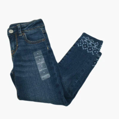 Nuevos pantalones de mezclilla Gymboree súper ajustados para niñas lavado oscuro elige la talla Foto 1 de 4
