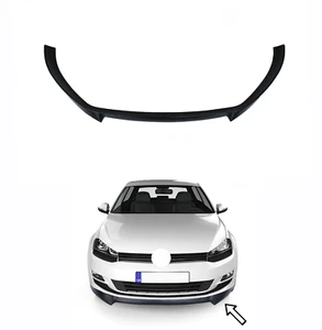 Fits To VW GOLF MK7 2012 -2020 FRONT LOWER ABS BLACK SPLITTER BUMPER LIP SPOILER - Picture 1 of 5