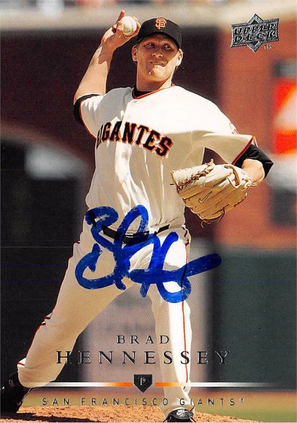 Brad Hennessey autographed Baseball Card (Giants) 2008 Upper Deck #114 - Image 1 of 1