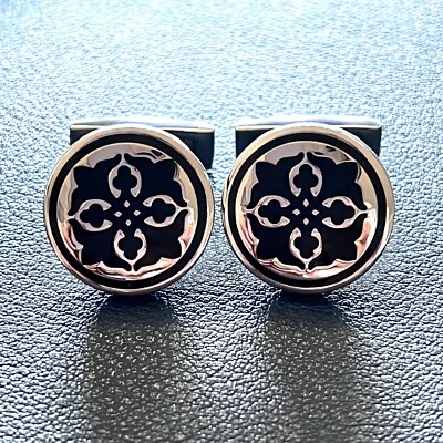 4 Pairs Titanium Men's Shirt Tuxedo Cufflinks Wedding Party Buttons Cuff Links - Image 1 of 4