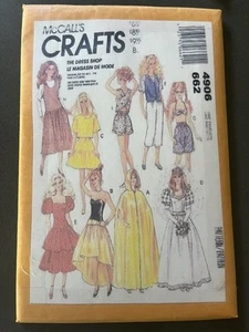 Vintage 1990s Barbie 11.5" Doll Clothes Pattern Reproduction McCall's 4906 662 - Picture 1 of 4