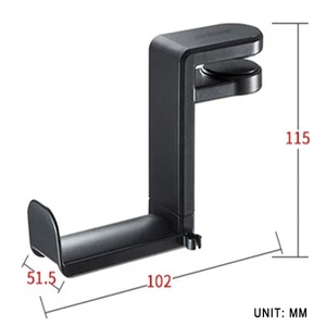 Headphone Holder  Under Desk Earphone Stand Hook 360° Hanger - Picture 1 of 12