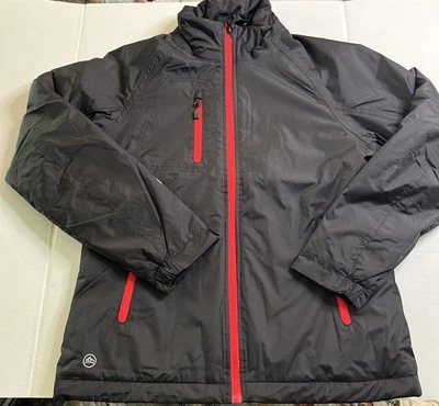 NUEVO SIN ETIQUETAS Stormtech Performance Para hombres SM Cremallera Negra con Chaqueta Ligera Roja Brillante Foto 1 de 4