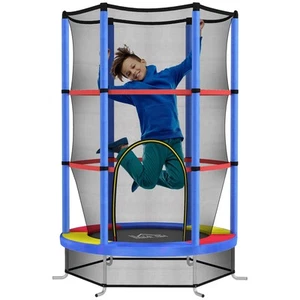 HOMCOM Kids Trampoline Mini Bouncer w/ Enclosure Net for 3-6 Years - Picture 1 of 9