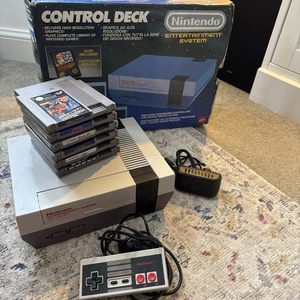 Nintendo NES Nintendo Entertainment System Console Boxed With Games - Ref XX1 - Picture 1 of 12