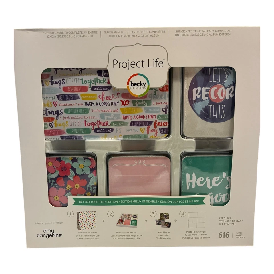 Libro de recortes Project Life Core Kit Better Together Edition Becky Higgins 616 tarjetas Foto 1 de 2