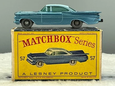 Caja de cerillas vintage #57B Chevrolet Impala GPW como nueva caja todo original Foto 1 de 4