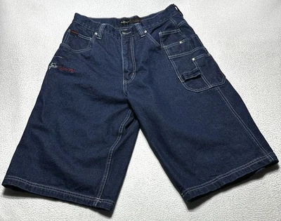 FUBU The Collection Jean Shorts Size 30 Hip Hop Skater Y2K Jorts *READ - Image 1 of 4