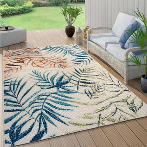 Rugshop Outdoor Rug 5x7 Bahama Palm Frond Floral Indoor Outdoor Rugs Patio Rugs - Picture 1 of 10