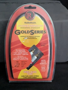 NEW Radioshack Gold Series Stereo Audio Cable AV 6 FT Feet 24K Gold - Picture 1 of 3