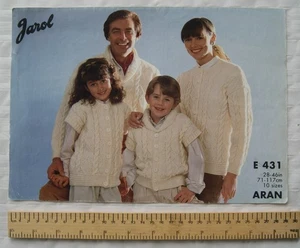 Vintage: Jarol E431, family cardigans and gilets, aran, 71-117 cm, 28-46 inch - Picture 1 of 1
