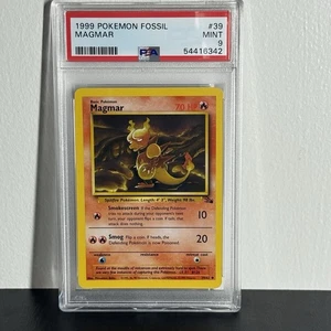 1999 Pokémon Fossil Magmar PSA 9 Mint – WOTC Vintage #39/62 Non-Holo - Picture 1 of 3