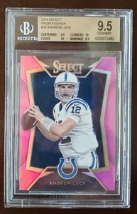 ANDREW LUCK 2014 PANINI SELECT FUCHSIA PRIZMS SP 177/199 BGS 9.5 GEM MINT - Picture 1 of 4