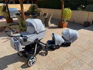 3 en 1 Cochecito de Bebé Plegable Carro de Paseo para Bebé Adamex Reggio - Imagen 1 de 8