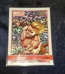 2021-22 MACK SUPERIOR MARVEL ANUAL PLATA BRILLANTE TARJETA KA-ZAR #42 - Imagen 1 de 2