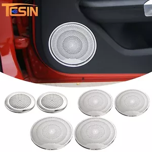 6pcs Interior Door pillar Stereo Speaker Horn Cover Trim Set for Ford Mustang15+ - Picture 1 of 9